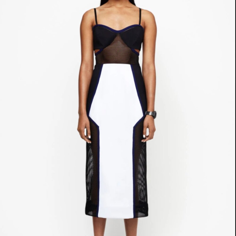 Jonathan Simkhai Colorblock Pattern Mini Dress - image 7